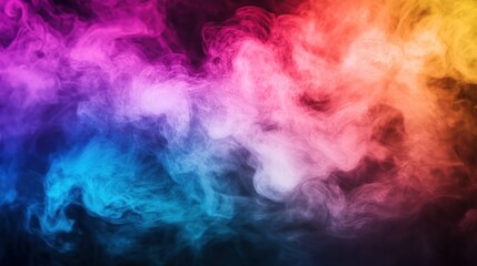 Fototapeta premium Abstract Colorful Smoke: A Vivid and Dreamlike Swirl of Hues