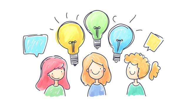 Friends brainstorming personal goals for self-improvement and sharing ideas