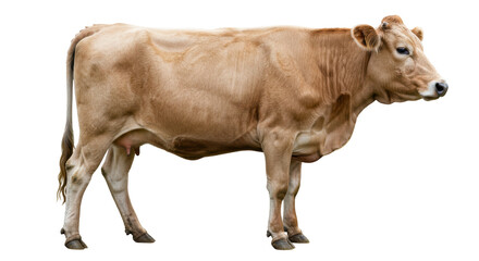 Isolated Brown Cow