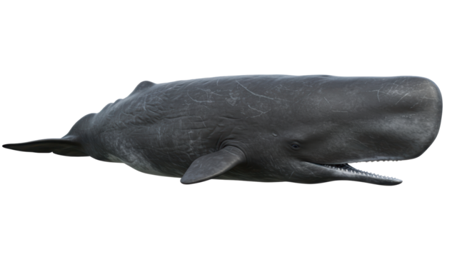 Isolated Sperm Whale