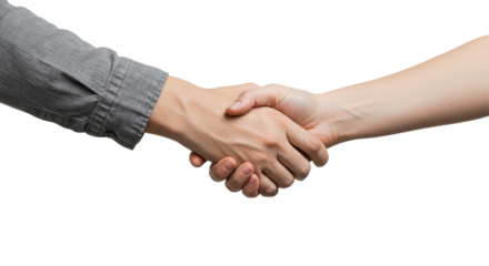 Isolated Business Hands Shaking Agreement