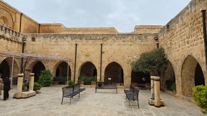 Naklejka premium Deyrulzafaran Monastery, also known as the Saffron Monastery, is a historic Syriac Orthodox monastery located near Mardin, Türkiye