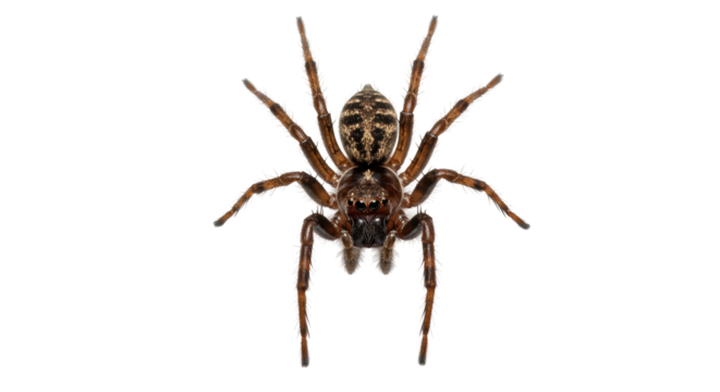 Isolated Macro Shot of a Spider