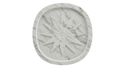 Isolated Marble Star Ornament