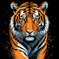 Naklejka premium tiger head vector art for graphic design purposes