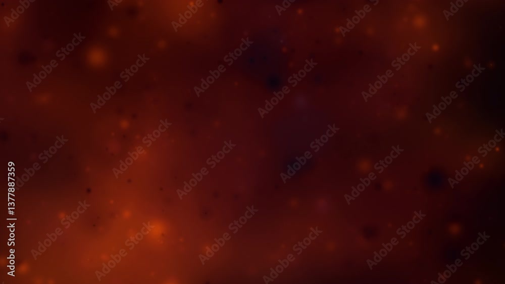 Wall mural red colored abstract dark floating particles in dense thick fluid with dynamic lighting. blood cells