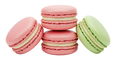 Isolated Pastel Macaron Stack