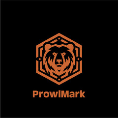 Timeless Bear Silhouette Logo in Precise Vector Format for Geometric Balance and Brand Appeal

