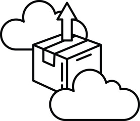 box with a arrow pointing upwards