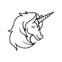 cute unicorn with starry horn