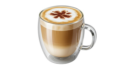 Isolated Cappuccino Cup with Design