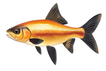 Fototapeta premium Goldfish Illustration On Transparent Background Isolated Aquatic Animal