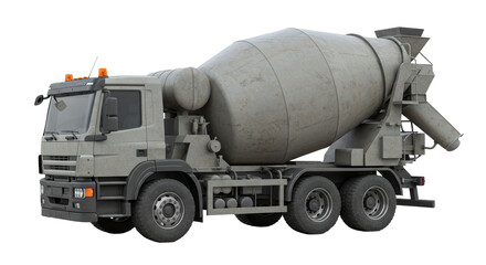 Isolated Concrete Mixer Truck