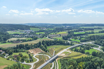Ausblick auf Vilshofen an der Donau am Südrand des Bayerischen Waldes