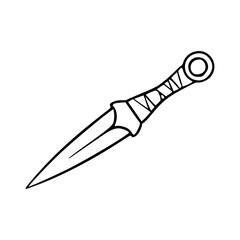 martial arts kunai vector graphic