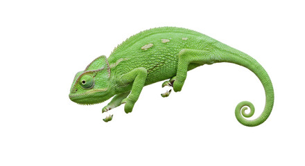 Isolated Green Chameleon