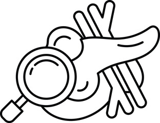 cartoon drawing of a duck with a magnifying glass over its head