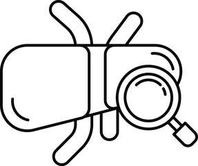 cartoon drawing of a liver with a magnifying glass over it