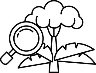 tree with a magnifying glass on it