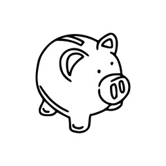 cartoon piggy bank illustration