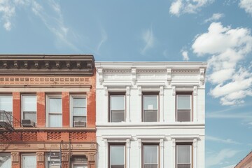 Obraz premium Urban street architecture building housing.
