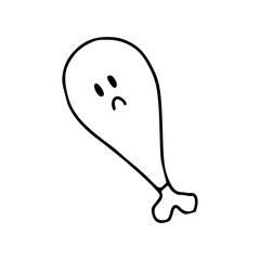 Fototapeta premium unhappy drumstick illustration