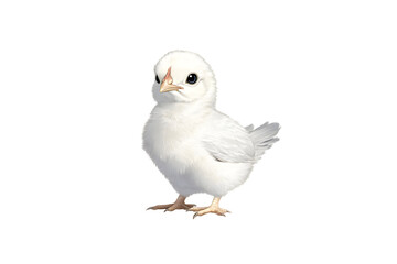 Isolated White Chick Illustration A Cute Baby Bird On Transparent Background