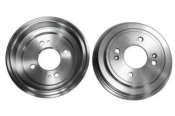 brake drum car on white background