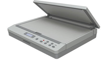 Isolated Modern Office Scanner Equipment