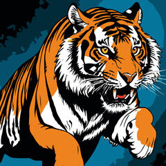 tiger head vector art for graphic design purposes