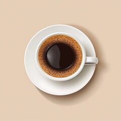 A close-up shot of a steaming coffee cup