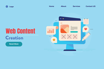 Content Creation and promote on social media, checking post update and audience reaction report, digital analytics concept.