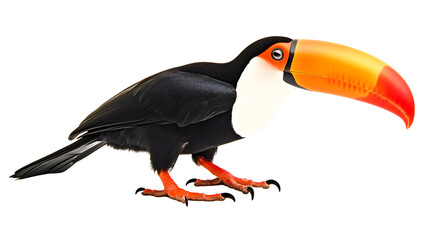 Naklejka premium Realistic Isolated Toucan Bird Illustration On Transparent Background