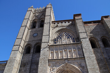 Fototapeta premium gothic cathedral in avila in spain 