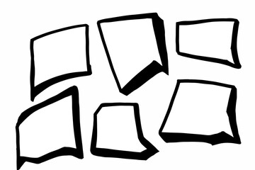 Dialog boxes of various shapes. Space for text for comics and advertising of nice colors on a white background.