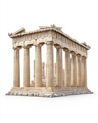 Fototapeta premium A stunning view of an ancient temple showcasing classical architecture.