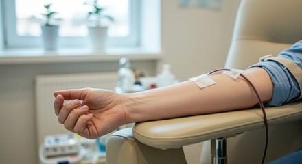Blood Donation Process in a Clinic, World Blood Donor Day