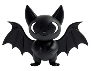 Adorable black bat clipart charms with playful simplicity.