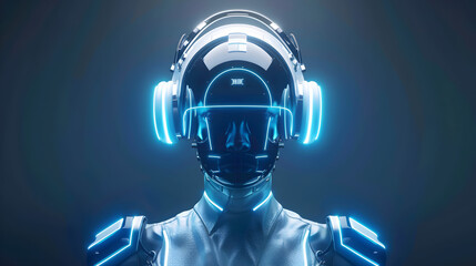 Cyber Futuristic Digital Supermodel: Neon Glow & Metallic Texture，Neon-Metal Cyborg Couture