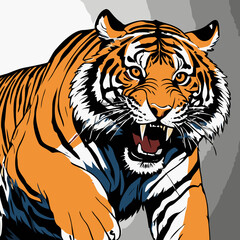 tiger head vector art for graphic design purposes