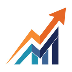 business graph with arrow
