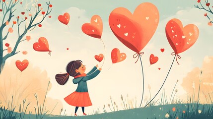 Valentine card with a playful illustration and a cheerful message to brighten someone day