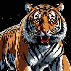 tiger head vector art for graphic design purposes
