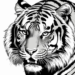 tiger head vector art for graphic design purposes