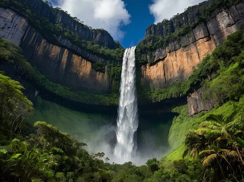 Discover Auyan Tepui Falls: A Hidden Gem in Venezuela, Where Crystal Waters Tumble from the Legendary Tepui, Offering an Unforgettable Journey Into One of Earth&rsquo;s Most Remote Wonders!