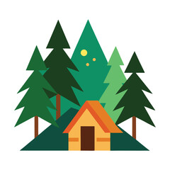 Obraz premium christmas tree vector illustration