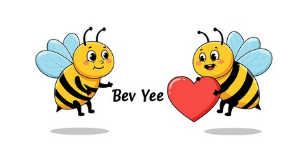 Obraz premium Bee-utiful Valentine's Day! AI Generated
