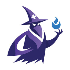 vector illustration of a dolphin with wings