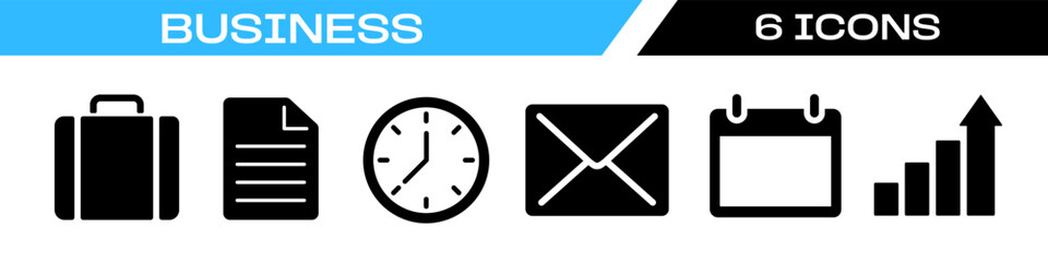 business icon. management icon set