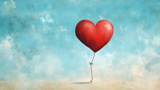 Cute Valentine card with a playful heart and a sweet message to make someone day